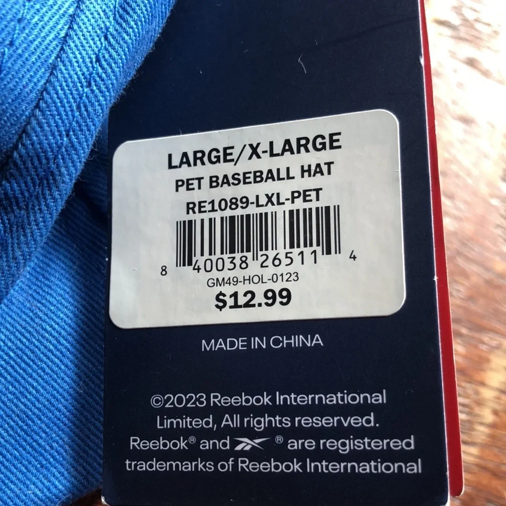 NWT Reebok blue baseball cap L/XL